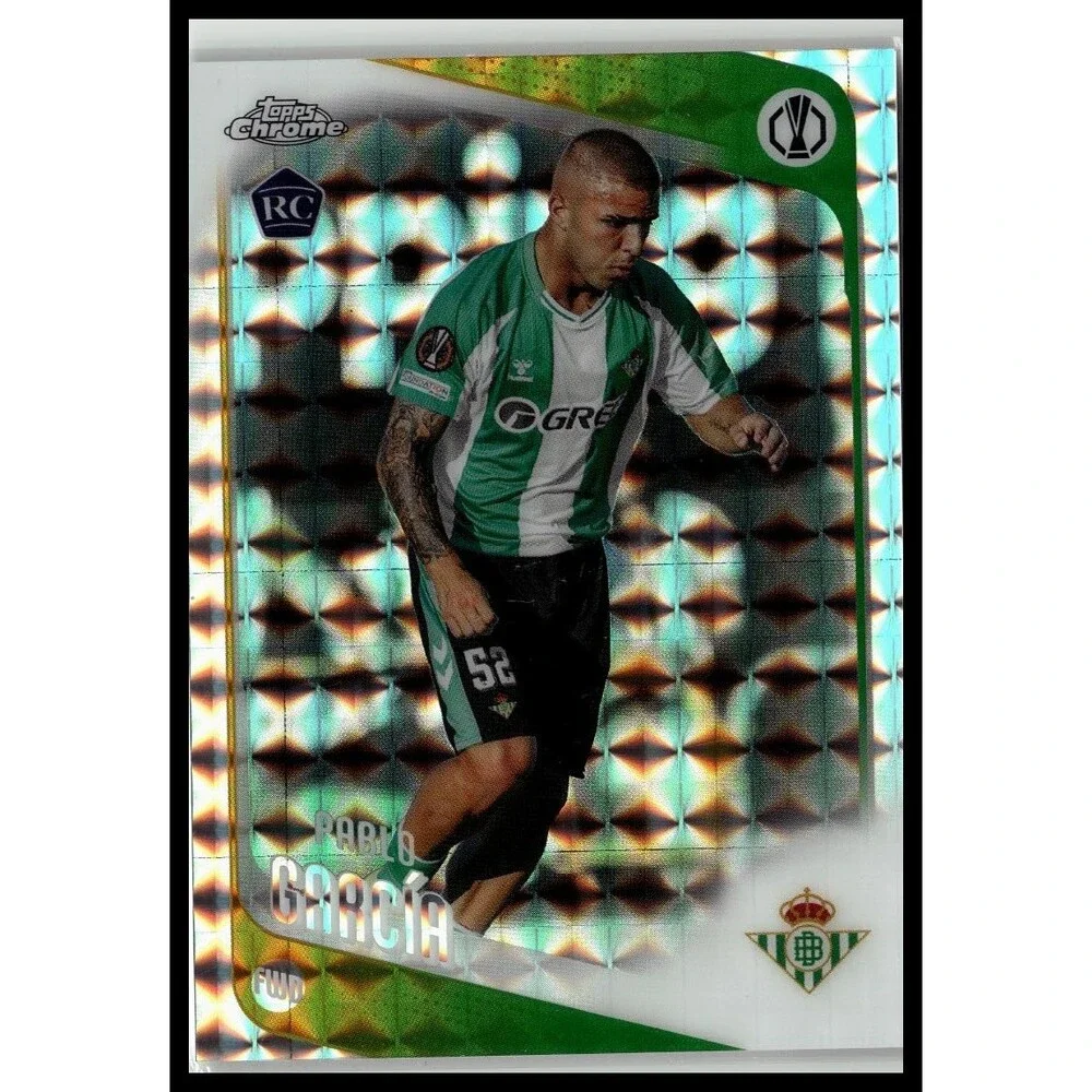 2025-26 Topps Chrome UEFA Pablo García #174 Betis X-Fractor Refractor Rookie